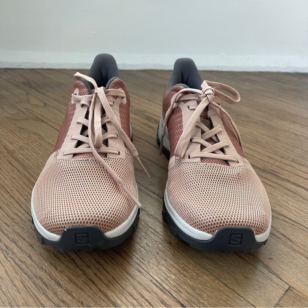 Salomon Pink and Gray Athletic Shoes - Picture 3 of 8
